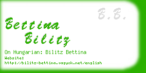 bettina bilitz business card